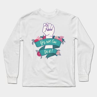 fist up woman power Long Sleeve T-Shirt